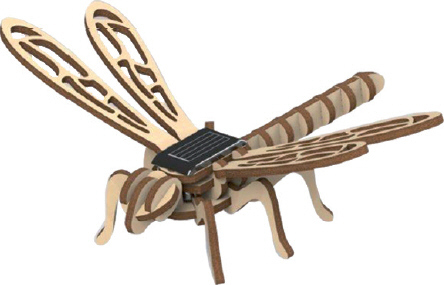 Kit libellule solaire en bois