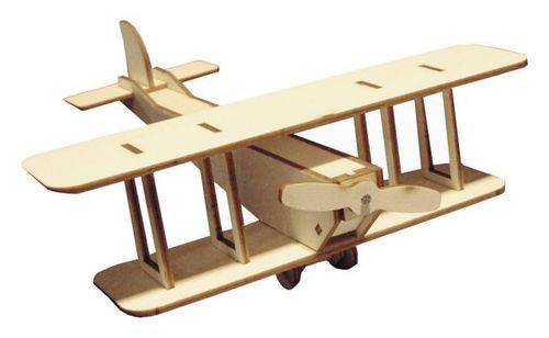 Maquette en bois avion biplan