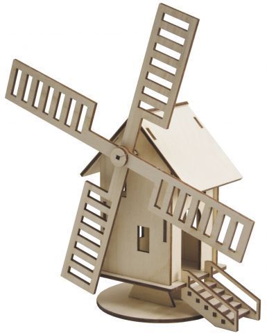 Maquette en bois moulin à vent