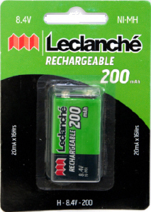 Pile rechargeable Leclanché Ni-Mh HF22 - 8,4V - 200 mAh
