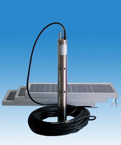 Pompe solaire de puits LJ3012-T et 3 panneaux solaires 12 W