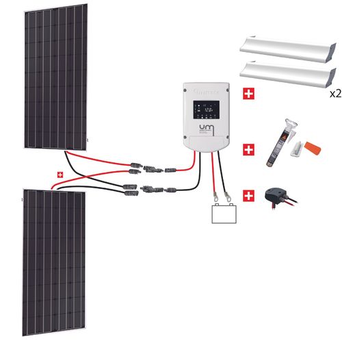 Kit solaire camping-car 300W - 2x150W