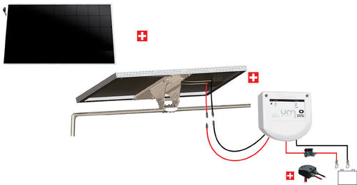 Kit solaire nautisme 150W Back-contact - portique inclinable
