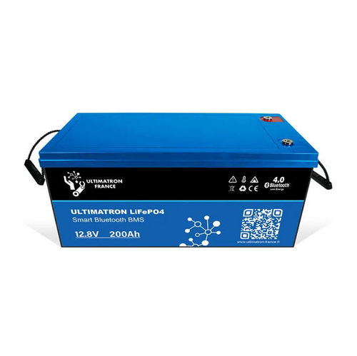 Ultimatron Batterie Lithium 12.8V 200Ah LiFePO4 Smart BMS avec Bluetooth