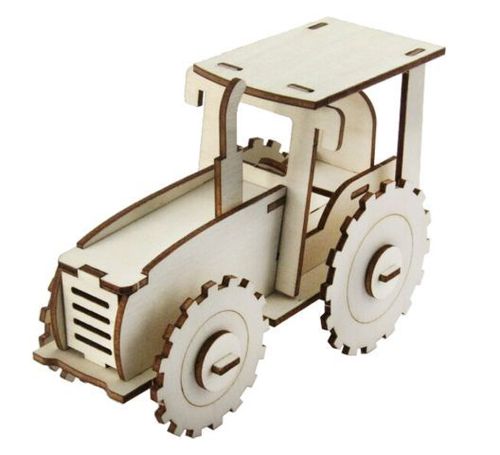 Puzzle 3D en bois Tracteur